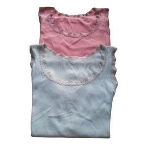 Vintage Ribbed LaceTalbots Tank Tops